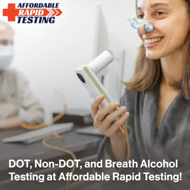 Pre-employment or dot drug testing breath alcohol testing drug screening
